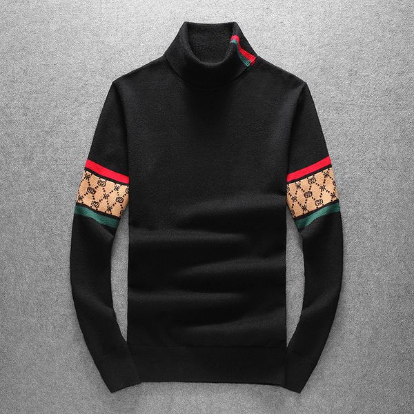 boutique sweater 2021 winter men's fashion base coat color matching warm high collar, White;black
boutique sweater 2021 winter men's fashion base coat color matching warm high collar, White;black