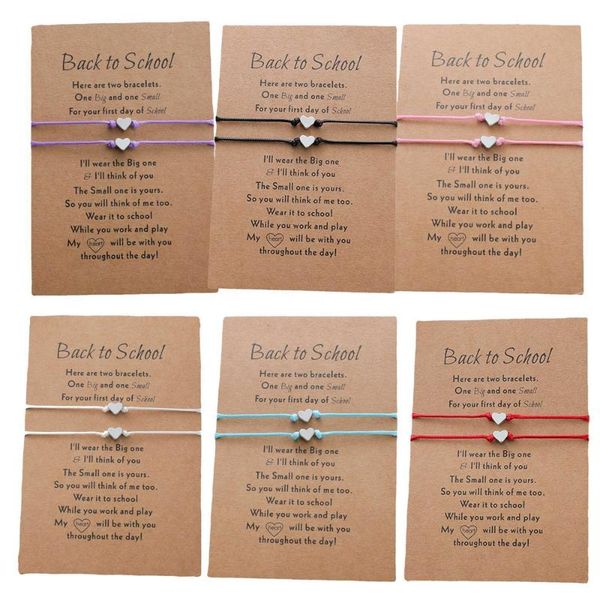 charm bracelets 2pcs/set fashion handmade heart back to school card wish for kids jewelry christmas gifts, Golden;silver
charm bracelets 2pcs/set fashion handmade heart back to school card wish for kids jewelry christmas gifts, Golden;silver