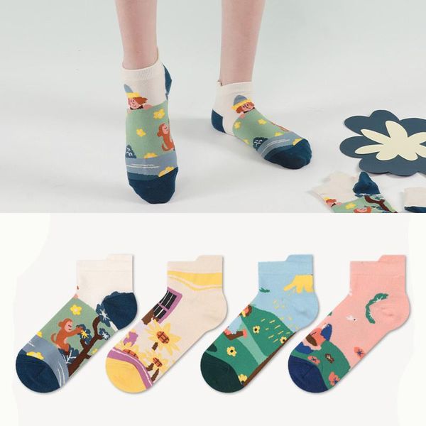 men's socks spring and summer boat female yearning for natural series breathable cotton in stock cute illustration, Black
men's socks spring and summer boat female yearning for natural series breathable cotton in stock cute illustration, Black