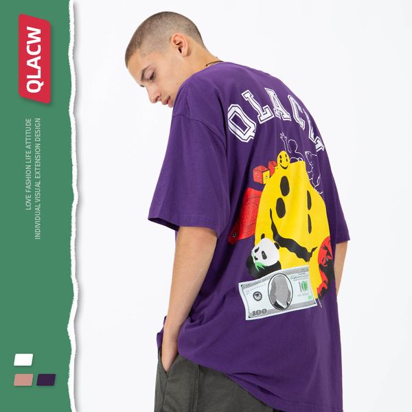 t shirt qlacw large men's wear fashion brand high street letter embroidered cartoon short sleeve for men in spring and summer of 2021, White;black
t shirt qlacw large men's wear fashion brand high street letter embroidered cartoon short sleeve for men in spring and summer of 2021, White;black