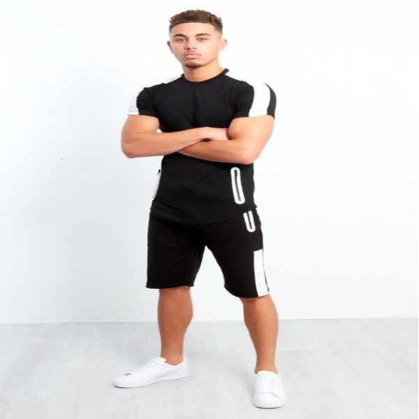 men's tracksuits 2 colors mens tracksuit personality stitching hip hop o-neck fitness shorts style summer urban short sleeve suits ho27, Gray
men's tracksuits 2 colors mens tracksuit personality stitching hip hop o-neck fitness shorts style summer urban short sleeve suits ho27, Gray