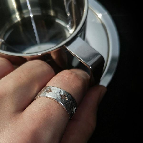 cluster rings 2021 ins niche design 925 sterling silver dark black ring handmade old irregular opening adjustable men's jewelry, Golden;silver
cluster rings 2021 ins niche design 925 sterling silver dark black ring handmade old irregular opening adjustable men's jewelry, Golden;silver