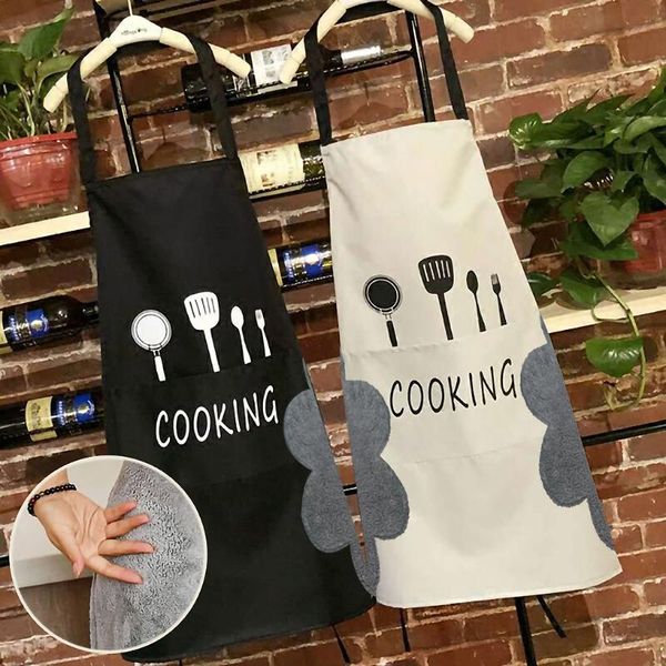 aprons kitchen apron waterproof oil-proof for woman adjustable household cooking bib with pocket hand-wiping clean tool accessory
aprons kitchen apron waterproof oil-proof for woman adjustable household cooking bib with pocket hand-wiping clean tool accessory