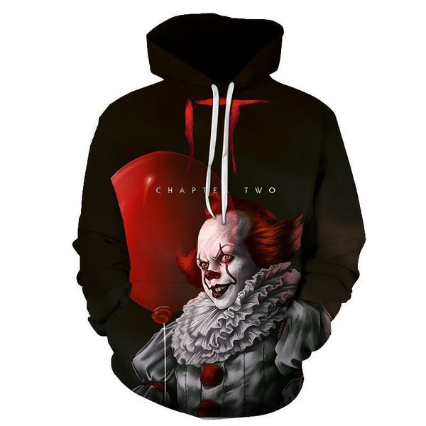 3d black clown hoodie print men's and women's 2021 3d spray paint new casual street sweatshirt harajuku winter jacket pullover vis
3d black clown hoodie print men's and women's 2021 3d spray paint new casual street sweatshirt harajuku winter jacket pullover vis