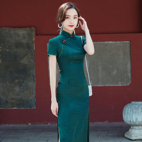 ethnic clothing 2021 cheongsam qipao chinese dress classical green summer improved elegant retro evening women vestido, Red
ethnic clothing 2021 cheongsam qipao chinese dress classical green summer improved elegant retro evening women vestido, Red