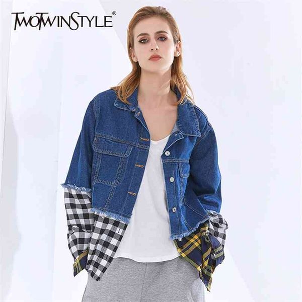 casual print plaid jacket for women lapel long sleeve hit color streetwear jackets female fashion clothing 210524, Black;brown
casual print plaid jacket for women lapel long sleeve hit color streetwear jackets female fashion clothing 210524, Black;brown