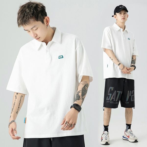 hanlu main series men's polo shirt 2021 summer new simple versatile loose cotton short sleeve t-shirt for men, White;black
hanlu main series men's polo shirt 2021 summer new simple versatile loose cotton short sleeve t-shirt for men, White;black