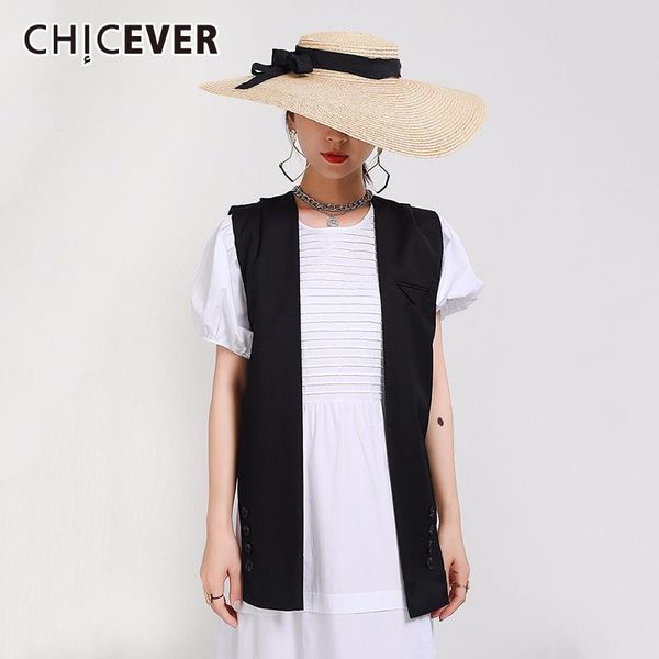 women's vests chicever sleeveless high waist loose casual size vest for female 2021 summer chic style clothing tide, Black;white
women's vests chicever sleeveless high waist loose casual size vest for female 2021 summer chic style clothing tide, Black;white