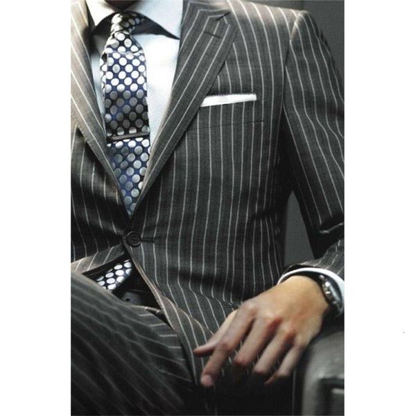 men's suits & blazers sharp dark grey chalk stripe men custom made striped suit chalk-striped business wardrobe essentials, White;black
men's suits & blazers sharp dark grey chalk stripe men custom made striped suit chalk-striped business wardrobe essentials, White;black