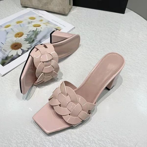 slippers square heels designer for women opened toe solid color summer slides genuine leather retro style, Black
slippers square heels designer for women opened toe solid color summer slides genuine leather retro style, Black