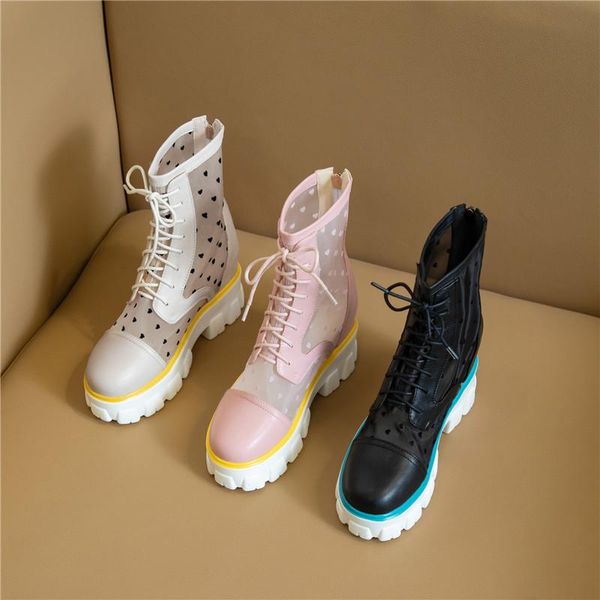 boots ymechic summer 2021 outdoor fashion platform black pink female shoes cross tied chunky heels ankle mesh booties plus size
boots ymechic summer 2021 outdoor fashion platform black pink female shoes cross tied chunky heels ankle mesh booties plus size