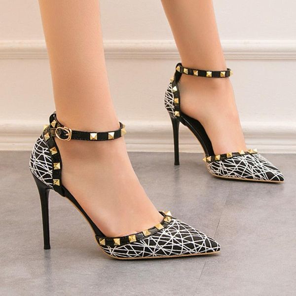 nubuck leather rivet women's sandals black fashion ankle buckle pointed toe high heels shoes women shallow party gold
nubuck leather rivet women's sandals black fashion ankle buckle pointed toe high heels shoes women shallow party gold