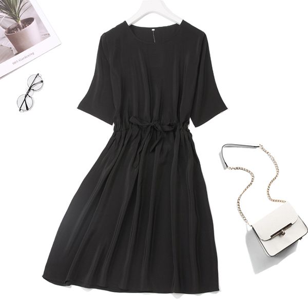 dress women's 100% pure silk heavy round neck half sleeve solid black long dress l xl 2xl jn026, Black;gray
dress women's 100% pure silk heavy round neck half sleeve solid black long dress l xl 2xl jn026, Black;gray