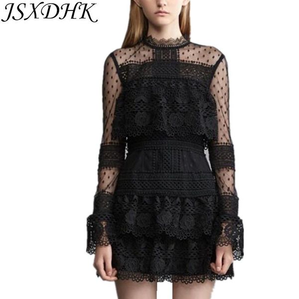 casual dresses jsxdhk runway autumn women dress 2021 self portrait wine red lace patchwork flare sleeve layers cake party mini, Black;gray
casual dresses jsxdhk runway autumn women dress 2021 self portrait wine red lace patchwork flare sleeve layers cake party mini, Black;gray