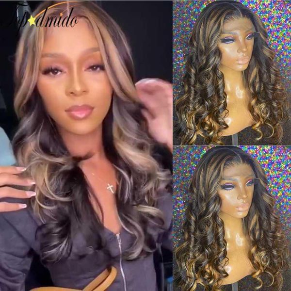 dmido highlight color human hair wig brazilian remy lace front wigs preplucked body wave for women 130 150 density1, Black;brown
dmido highlight color human hair wig brazilian remy lace front wigs preplucked body wave for women 130 150 density1, Black;brown