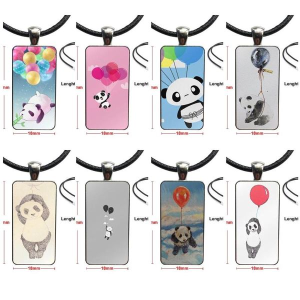 pendant necklaces for women choker panda floating with balloons necklace steel plated glass cabochon long rectangle, Silver
pendant necklaces for women choker panda floating with balloons necklace steel plated glass cabochon long rectangle, Silver
