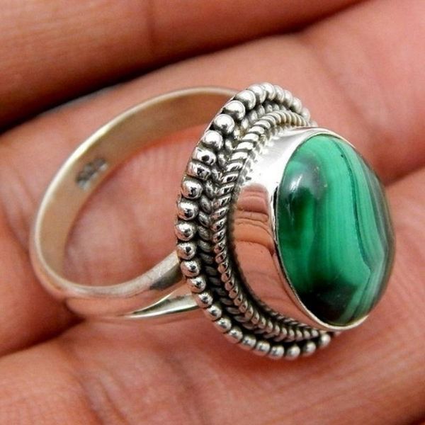 cluster rings 1pcs fashion jewelry green nature malachite stone silver plated ring for women men, Golden;silver
cluster rings 1pcs fashion jewelry green nature malachite stone silver plated ring for women men, Golden;silver