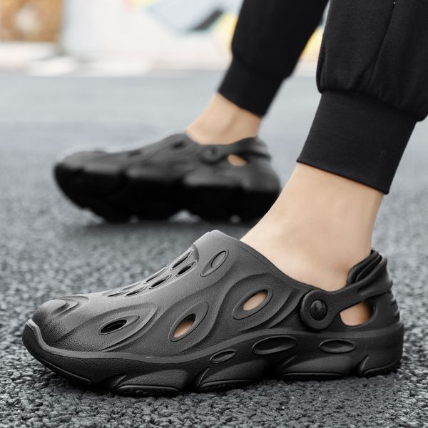 coconut hole shoes summer baotou slippers men's antiskid soft soles wear large size sandals beach shoes, Black
coconut hole shoes summer baotou slippers men's antiskid soft soles wear large size sandals beach shoes, Black