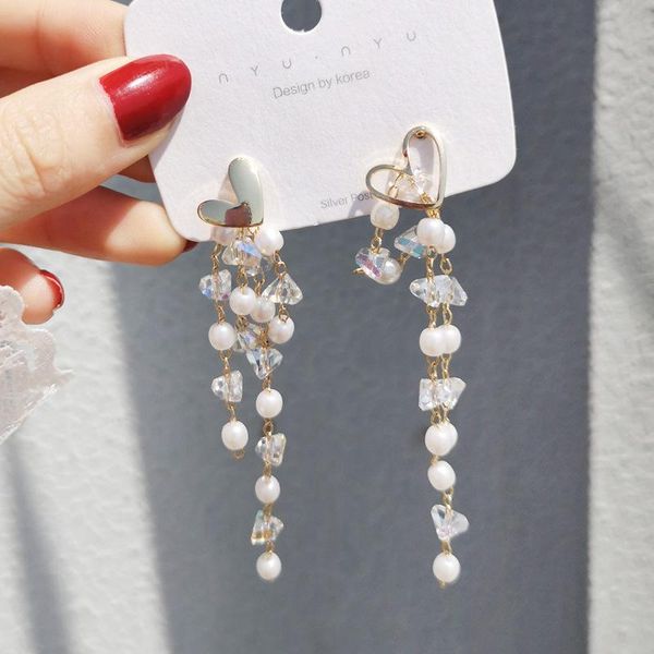 dangle & chandelier trendy long beads tassel korean earrings luxury jewelry for wedding women's accessories 2021 arrival, Silver
dangle & chandelier trendy long beads tassel korean earrings luxury jewelry for wedding women's accessories 2021 arrival, Silver