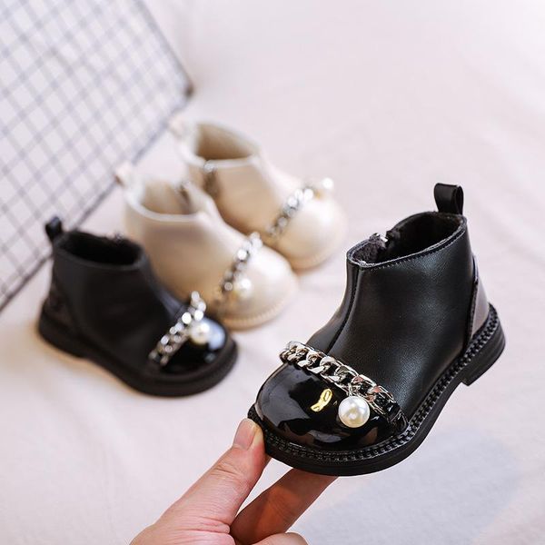 boots autumn winter solid color baby girls fashion patent leather metal decoration toddler 15-25 size, Black;grey
boots autumn winter solid color baby girls fashion patent leather metal decoration toddler 15-25 size, Black;grey