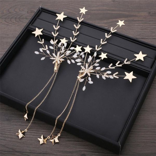 hair clips & barrettes sweet wedding clip headdress ornaments shining star tassel handmade bride maea99, Golden;silver
hair clips & barrettes sweet wedding clip headdress ornaments shining star tassel handmade bride maea99, Golden;silver