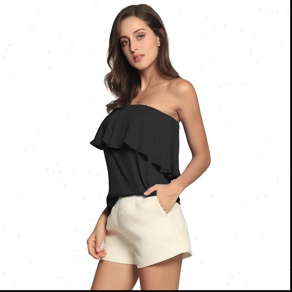 off the shoulder summer womens blouses korean style ruffles sleeveless chiffon tube plus size ladies clothes, White
off the shoulder summer womens blouses korean style ruffles sleeveless chiffon tube plus size ladies clothes, White