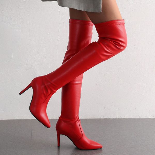 women suede pointed toe stretch over the knee boots for women ladies party shoes fashion female winter thigh high boot 210507, Black
women suede pointed toe stretch over the knee boots for women ladies party shoes fashion female winter thigh high boot 210507, Black