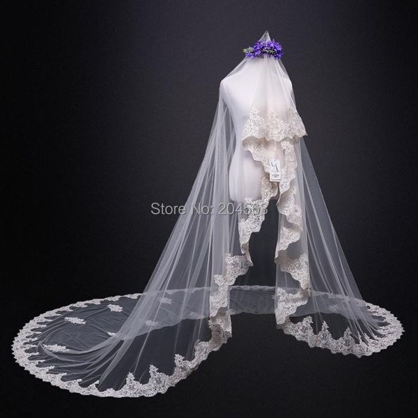 bridal veils luxury one-layer lace wedding cathedral veil for bride with appliques accessorries, Black
bridal veils luxury one-layer lace wedding cathedral veil for bride with appliques accessorries, Black