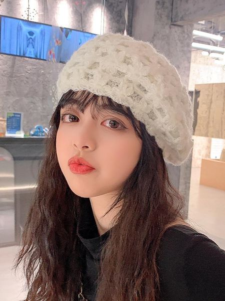 berets beret women's niche design retro toe caps autumn and winter korean fashion wild knitted flower woolen bud hat, Blue;gray
berets beret women's niche design retro toe caps autumn and winter korean fashion wild knitted flower woolen bud hat, Blue;gray