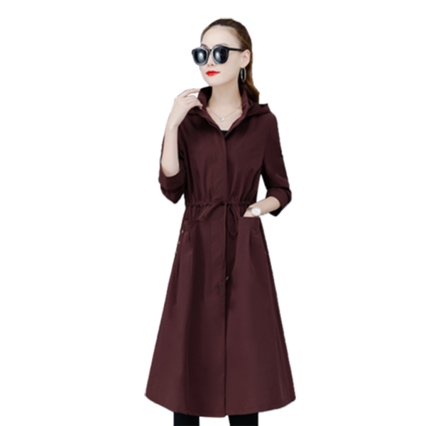 women's trench coats 2021 spring autumn thin coat korean slim long female windbreaker outwear ladies hooded plus size 4xl l20, Tan;black
women's trench coats 2021 spring autumn thin coat korean slim long female windbreaker outwear ladies hooded plus size 4xl l20, Tan;black
