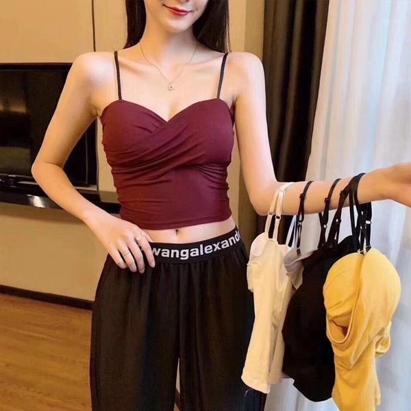 women tank crop camisoles camis female vest sleeveless comfort underwear & tanks, Black;white
women tank crop camisoles camis female vest sleeveless comfort underwear & tanks, Black;white