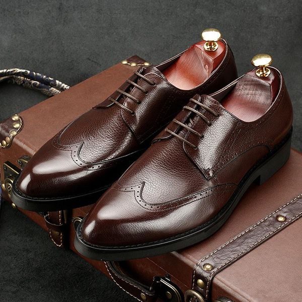 dress shoes round toe heels man brogue genuine leather male carved oxfords designer men's wedding party footwears ac06, Black
dress shoes round toe heels man brogue genuine leather male carved oxfords designer men's wedding party footwears ac06, Black