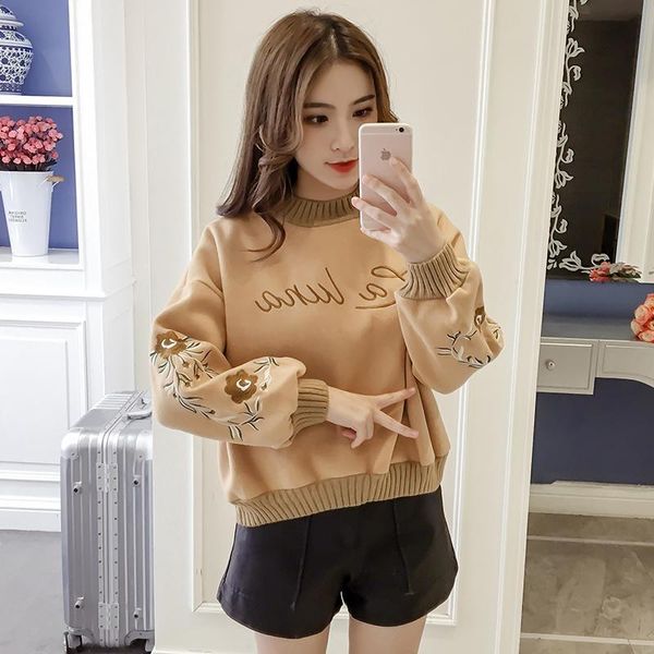women's hoodies & sweatshirts ladies pullover gold velvet jacket short sweater korean version loose plus thick double-sided winter, Black
women's hoodies & sweatshirts ladies pullover gold velvet jacket short sweater korean version loose plus thick double-sided winter, Black