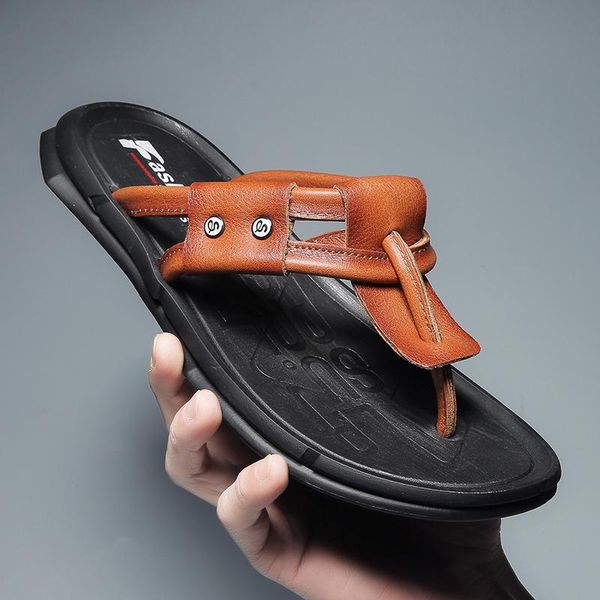 slippers men summer fashion pu leather flip flops outdoor beach casual soft non-slip male slides shoes, Black
slippers men summer fashion pu leather flip flops outdoor beach casual soft non-slip male slides shoes, Black