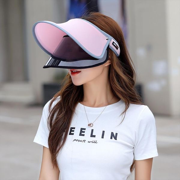 Women Summer Sun Visor Wide Brimmed Hat Beach Adjustable Uv Protection Female Cap Packable Double Layer, Blue;gray
Women Summer Sun Visor Wide Brimmed Hat Beach Adjustable Uv Protection Female Cap Packable Double Layer, Blue;gray