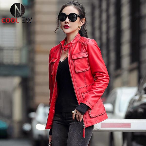 women's leather & faux ptslan 2021 genuine original sheepskin good quality motorcycle coat jackets p7009, Black
women's leather & faux ptslan 2021 genuine original sheepskin good quality motorcycle coat jackets p7009, Black