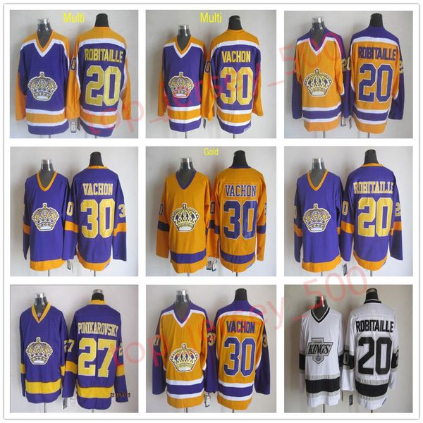 20 luc robitaille 27 alec martinez 30rogatien vachon black yellow grey green purple white ice hockey jerseys, Black;red
20 luc robitaille 27 alec martinez 30rogatien vachon black yellow grey green purple white ice hockey jerseys, Black;red