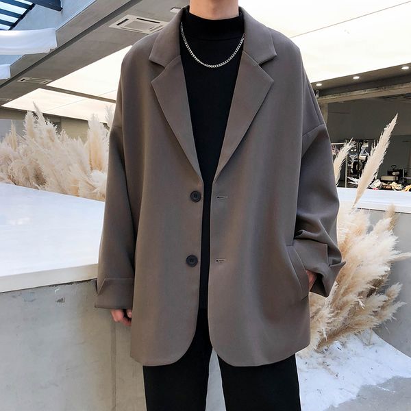 british-style blazers men leisure trendy loose suit jackets male retro daily ins streetwear all-match simple korean suit-, White;black
british-style blazers men leisure trendy loose suit jackets male retro daily ins streetwear all-match simple korean suit-, White;black