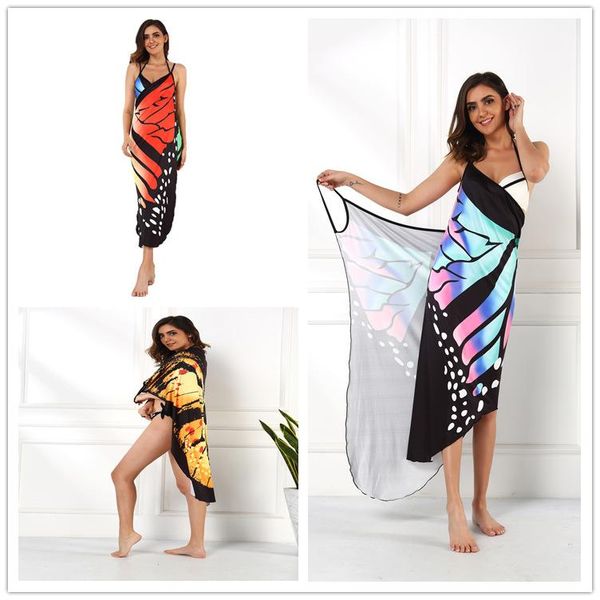 summer fashion print comfortable color butterfly 3d beach cover dress up women's swimwear, White;black
summer fashion print comfortable color butterfly 3d beach cover dress up women's swimwear, White;black