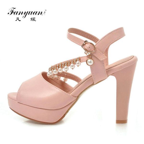 dress shoes fanyuan fashion pearl chain buckle strap sandals casual string bead ankle high heels women summer platform, Black
dress shoes fanyuan fashion pearl chain buckle strap sandals casual string bead ankle high heels women summer platform, Black