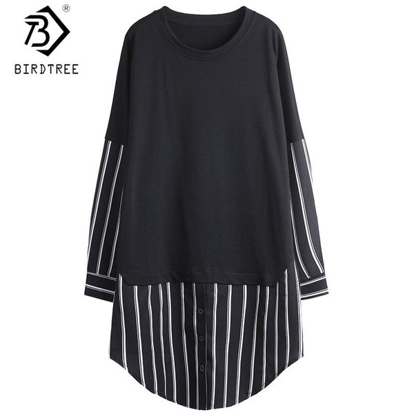 plus size striped patchwork girls cotton dress spring autumn long sleeve o-neck printing ladies midi bottoming tshirt dresses 210419, Black;gray
plus size striped patchwork girls cotton dress spring autumn long sleeve o-neck printing ladies midi bottoming tshirt dresses 210419, Black;gray