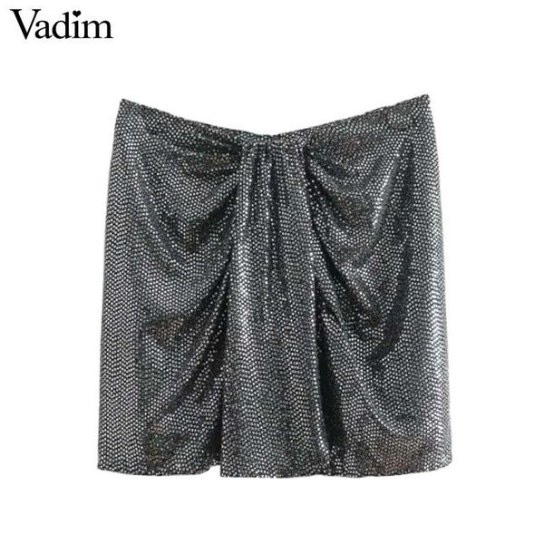 skirts vadim women sequined mini bow pleated design solid back zipper female chic shiny stylish faldas mujer ba308, Black
skirts vadim women sequined mini bow pleated design solid back zipper female chic shiny stylish faldas mujer ba308, Black