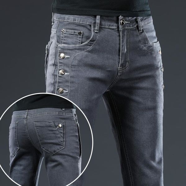 luren brand men jeans slim fit skinny denim designer elastic straight stretch trousers for men's kvfu, Blue
luren brand men jeans slim fit skinny denim designer elastic straight stretch trousers for men's kvfu, Blue