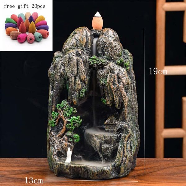 with 20pcs mountain smoke waterfall backflow incense cones resin burner stream censer holder fragrance lamps
with 20pcs mountain smoke waterfall backflow incense cones resin burner stream censer holder fragrance lamps