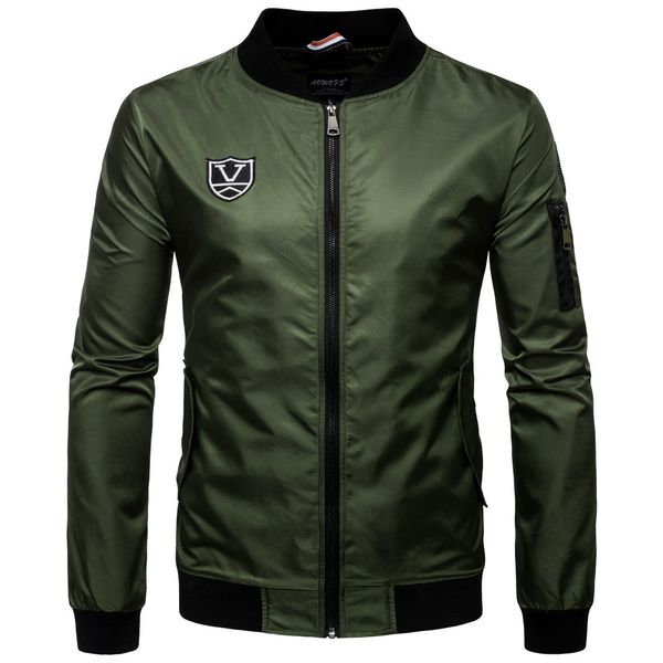 fashion jacket european waterproof stand collar letter print men's flying suit net coat, Black;brown
fashion jacket european waterproof stand collar letter print men's flying suit net coat, Black;brown