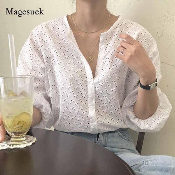 single breast loose long sleeve shirt cardigan solid shirts women autumn all-match hollow crochet o-neck white blouse 10991 women's blo
single breast loose long sleeve shirt cardigan solid shirts women autumn all-match hollow crochet o-neck white blouse 10991 women's blo