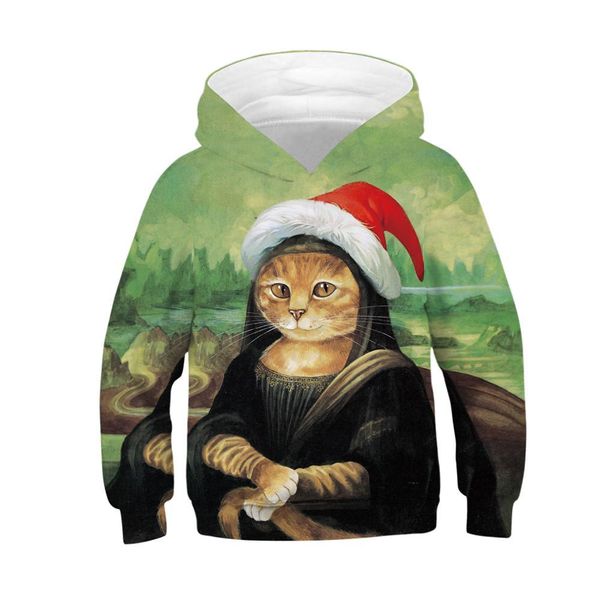 children's sweatshirt fashion children christmas costumes clothing kids hoodies cat santa gift printed boys girls pullover, Black
children's sweatshirt fashion children christmas costumes clothing kids hoodies cat santa gift printed boys girls pullover, Black
