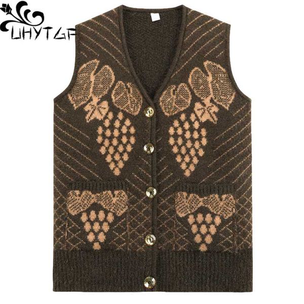 women's vests uhytgf middle-aged elderly spring autumn sweater vest sleeveless jacket knitted plus size waistcoat cardigan female 1229, Black;white
women's vests uhytgf middle-aged elderly spring autumn sweater vest sleeveless jacket knitted plus size waistcoat cardigan female 1229, Black;white