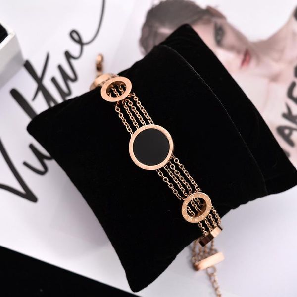 link, chain high-quality titanium steel, non-fading black round multi-layer bracelet, rose gold personality fashion lady
link, chain high-quality titanium steel, non-fading black round multi-layer bracelet, rose gold personality fashion lady