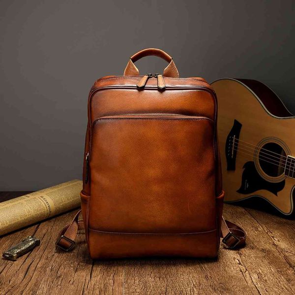 product launch first layer vegetable tanned cow leather leisure men's backpack
product launch first layer vegetable tanned cow leather leisure men's backpack